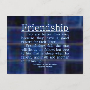 Ecclesiastes 4:9-10 postcard