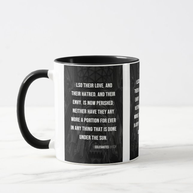 Ecclesiastes 9:6 KJV Bible Verse Pic Two-Tone Mug (Left)