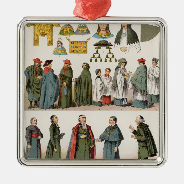 Ecclesiastical Dress Metal Tree Decoration (Front)