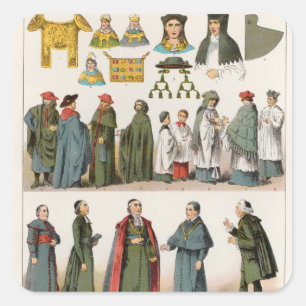 Ecclesiastical Dress Square Sticker