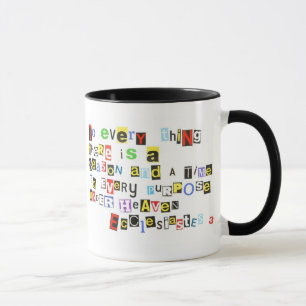 Ecclesiates 3 Ransom Note Style Mug