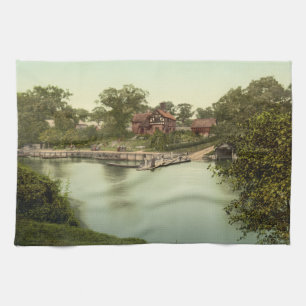 Eccleston Ferry, Chester, England Tea Towel