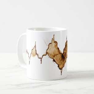 ECG Coffee Stain Art Nursing Mug