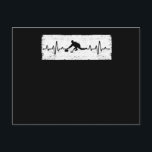 ECG pulse curling stone winter sports curler Postcard<br><div class="desc">Funny Curling Heartbeat EKG Pulse Curl Stone gift idea design that is a must have as a gamer or fan. Ideal for a game day or a game in a tournament or league game.</div>