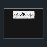 ECG pulse curling stone winter sports curler Postcard<br><div class="desc">Funny Curling Heartbeat EKG Pulse Curl Stone gift idea design that is a must have as a gamer or fan. Ideal for a game day or a game in a tournament or league game.</div>