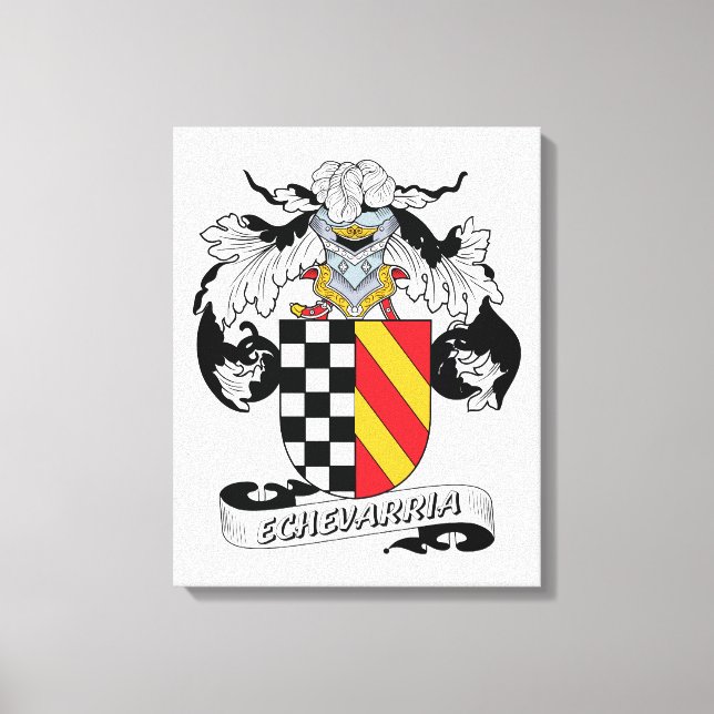 Echevarria Family Crest Canvas Print (Front)