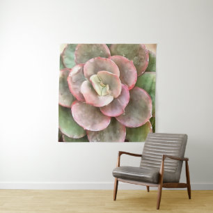 Echeveria Cactus Succulent Acrylic Painting Tapestry