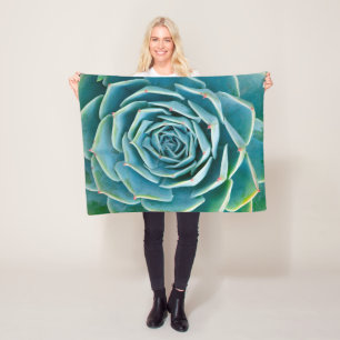 Echeveria Rosette, Secret Garden of Marrakech Fleece Blanket
