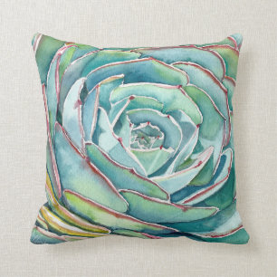 Echeveria throw pillow