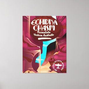 Echidna Chasm cartoon travel poster Canvas Print