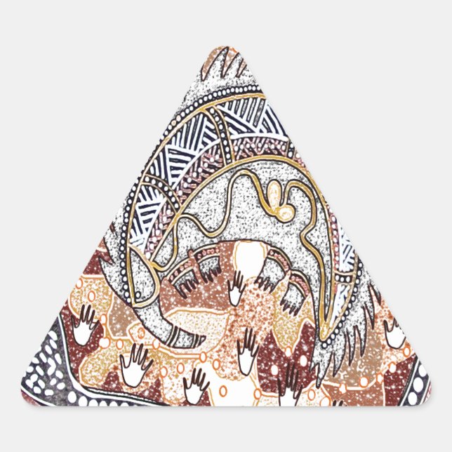 Echidna Dreaming Triangle Sticker (Front)