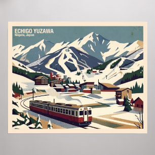Echigo Yuzawa 越後湯沢 Niigata 新潟 - Art Print ポスター