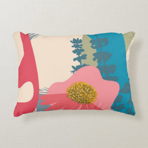 Echinacea Abstract Artistic Modern Colour Blocks   Decorative Cushion