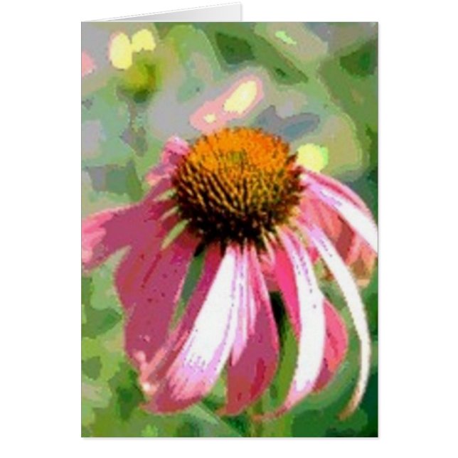 Echinacea Abstract Card (Front)