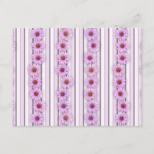 Echinacea Flower Stripes Postcard