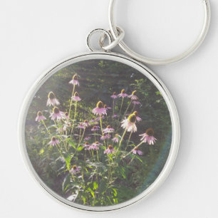 Echinacea Flowers in the Sun Key Ring