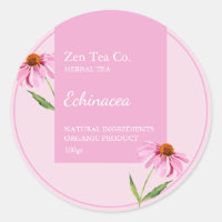 Echinacea Herbal Tea Business Label