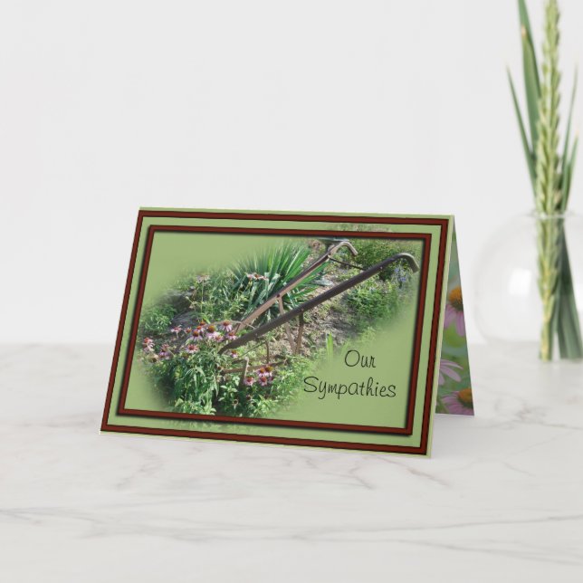 Echinacea & Old Cultivator-customise any occasion Card (Front)