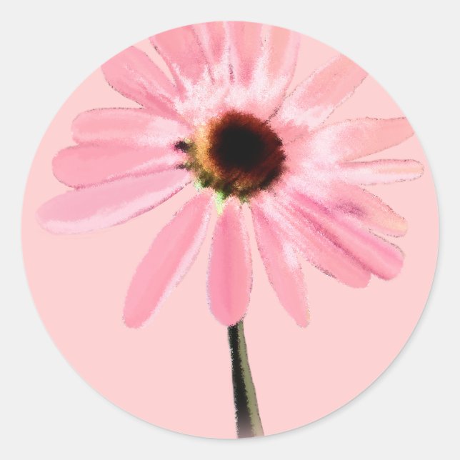 Echinacea purpurea classic round sticker (Front)