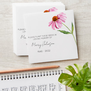 Echinacea Simple Memorial Seed Envelope