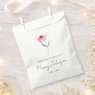 Echinacea Simple Seed packet Funeral Favour Bags