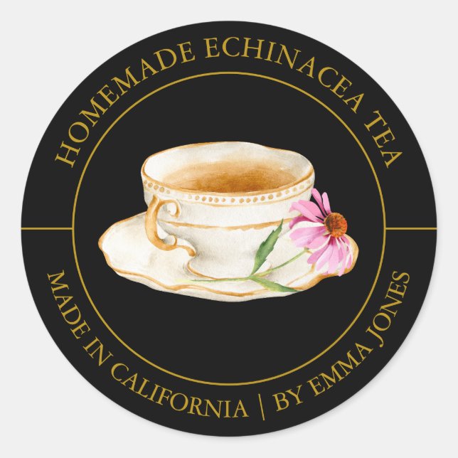 Echinacea Tea Modern label (Front)