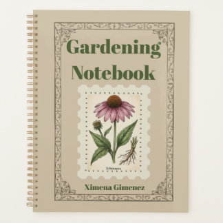 Echinacea Vintage Botanical Gardening Journal Planner
