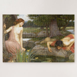 Echo and Narcissus by John William Waterhouse Jigsaw Puzzle