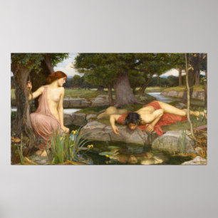Echo and Narcissus by John William Waterhouse Poster