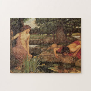 Echo and Narcissus fine art Jigsaw Puzzle