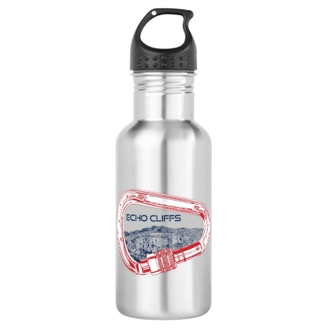 Echo Cliffs California Rock Climbing Carabiner 532 Ml Water Bottle (Front)