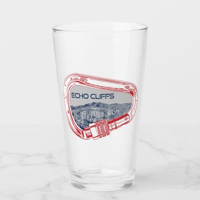 Echo Cliffs California Rock Climbing Carabiner Glass (Front)