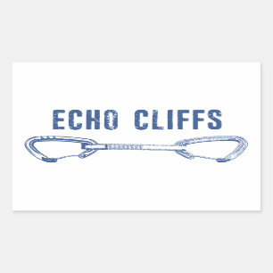 Echo Cliffs California Rock Climbing Quickdraw Rectangular Sticker