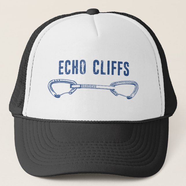 Echo Cliffs California Rock Climbing Quickdraw Trucker Hat (Front)