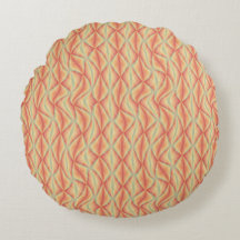 Echo Curves – Retro Wave Round Pillow