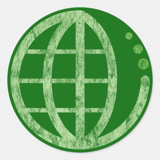 echo earth classic round sticker (Front)