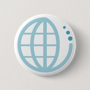 echo earth : conserve water 6 cm round badge