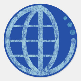 echo earth : conserve water classic round sticker
