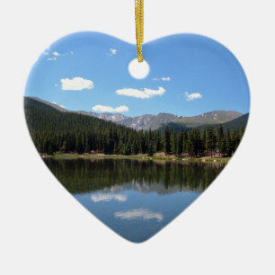 Echo Lake Mt Evans Colorado Ceramic Tree Decoration