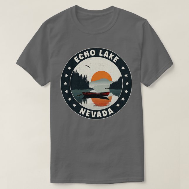 Echo Lake Nevada Sunset T-Shirt (Design Front)