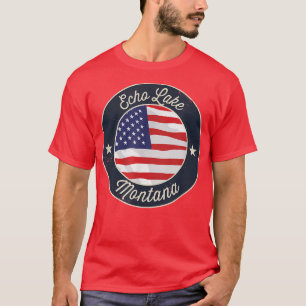 Echo Lake - Patriotic Montana Souvenir T-Shirt Cop