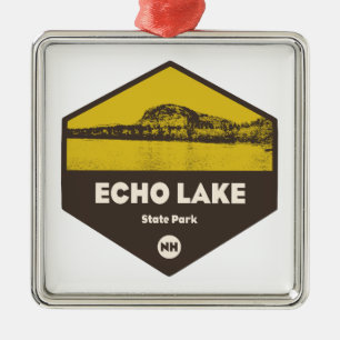 Echo Lake State Park New Hampshire Metal Tree Decoration