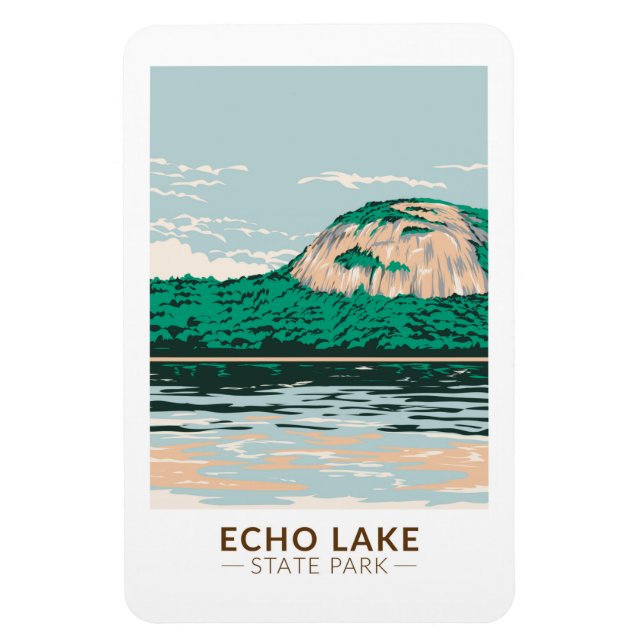 Echo Lake State Park New Hampshire Vintage  Magnet (Vertical)