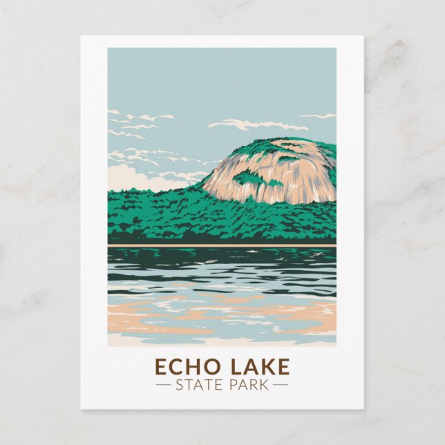 Echo Lake State Park New Hampshire Vintage Postcard (Front)