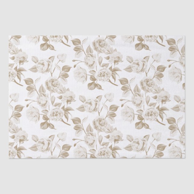 ECHO MODERN BOTANICAL FLORAL PATTERN TISSUE PAPER (Front)