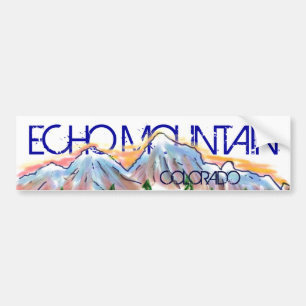 Echo Mountain Colorado artistic mountain sticker