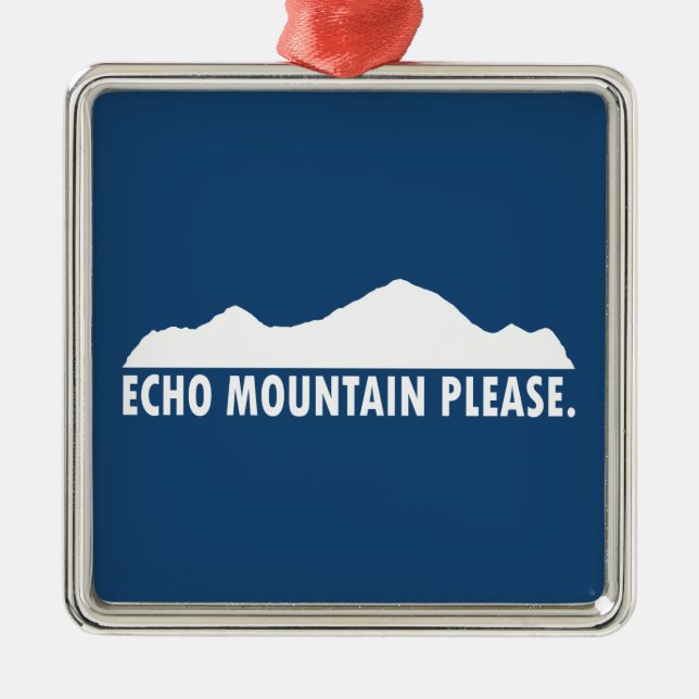 Echo Mountain Please Metal Tree Decoration (Front)