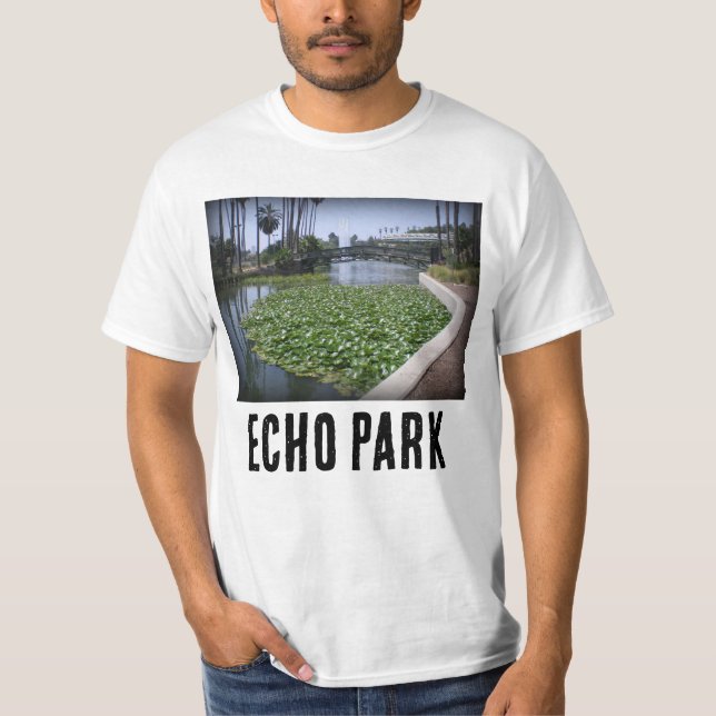 Echo Park Lake in Los Angeles, California T-Shirt (Front)