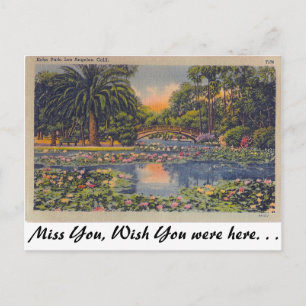 Echo Park, Los Angeles, California Postcard