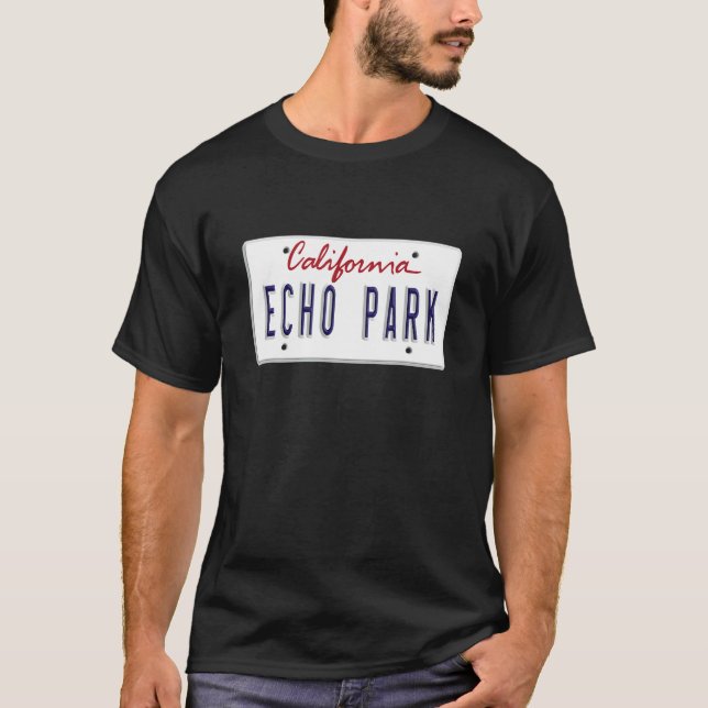 Echo Park Los Angeles LA California License Plate T-Shirt (Front)